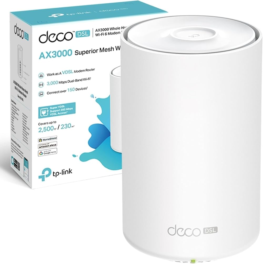 TP-Link Deco X50-DSL AX3000 VDSL Mesh WiFi 6 Router 4x WAN LAN HomeShield