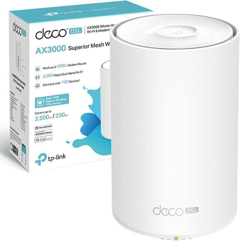 TP-Link Deco X50-DSL AX3000 VDSL Mesh WiFi 6 Router 4x WAN LAN HomeShield