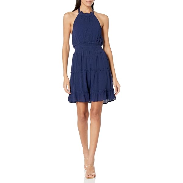 knee length dresses for ladies Tiered Satin Corset Mini Dress