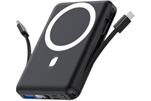 Yiisonger for Magsafe Battery Pack - 10000mAh Portable Charger for Mag-Safe 22.5W PD Fast Charging with Built-in Cables LED Display, Magnetic Power Bank for iPhone 16/15/14/13/12/Pro/Mini/Pro Max