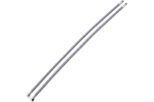 Faucet Supply Lines, WOWOW 24" Bathroom Sink Faucet Hose, Braided Nylon cUPC Supply Lines 3/8" Female Compression Thread × M8 Male Connector,Stainless Steel Braided Supply Line(1 Pair)