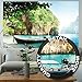 GREAT ART® Wallpaper - Fisherman Boat in the Tropical Bay - Wall Decor Holiday Travel Beach Paradise Paradise Bay Nature Island Sea Travel (210 x 140 cm)