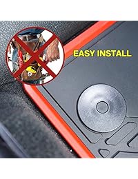 Biosp   Juego de alfombrillas para Jeep Grand Cherokee 2017 2018 2019 para todo tipo de clima, delantera y trasera, color negro, Negro