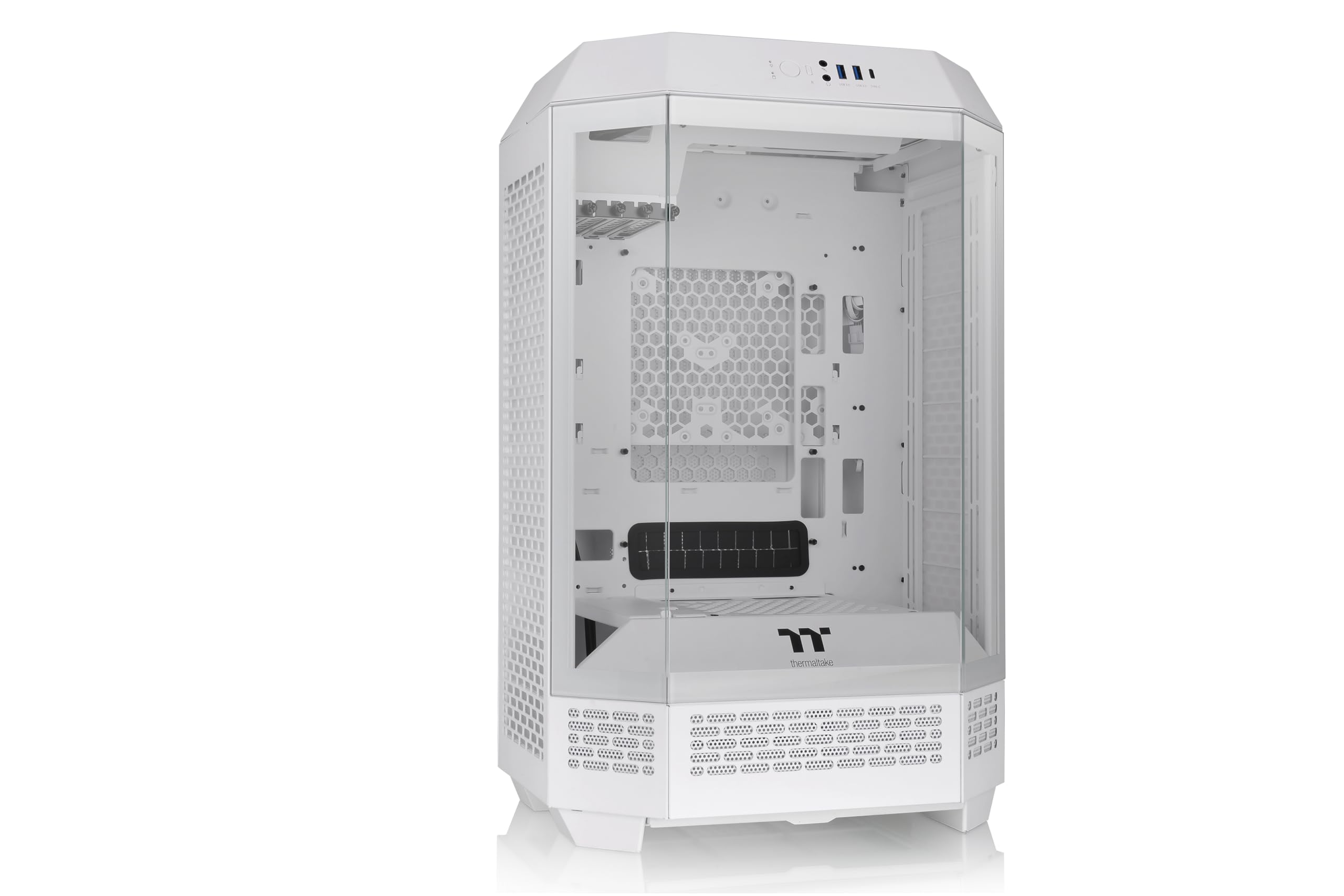 Caja Thermaltake Tower 300 Snow Micro-ATX; Ventilador CT de 2 x 140 mm incluido; Admite radiadores de hasta 420 mm; El kit de soporte de chasis opcional permite una visualización horizontal; CA-1Y4-00S6WN-00; Garantía de 3 años