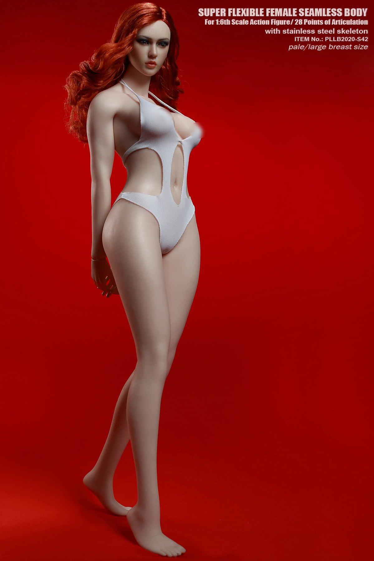 Photo 1 of Phicen TBLeague S42 S42A S43 S43A 1/6 Scale Female Super-Flexible Seamless Body (PLLB2020-S42-Pale Skin, with Head Sculpt)