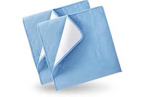 SPRINGSPIRIT Washable Bed Pads for Incontinence 34'' x 52'' (2 Pack), Absorbent Waterproof Bed pads with Non-Slip Back for Ad
