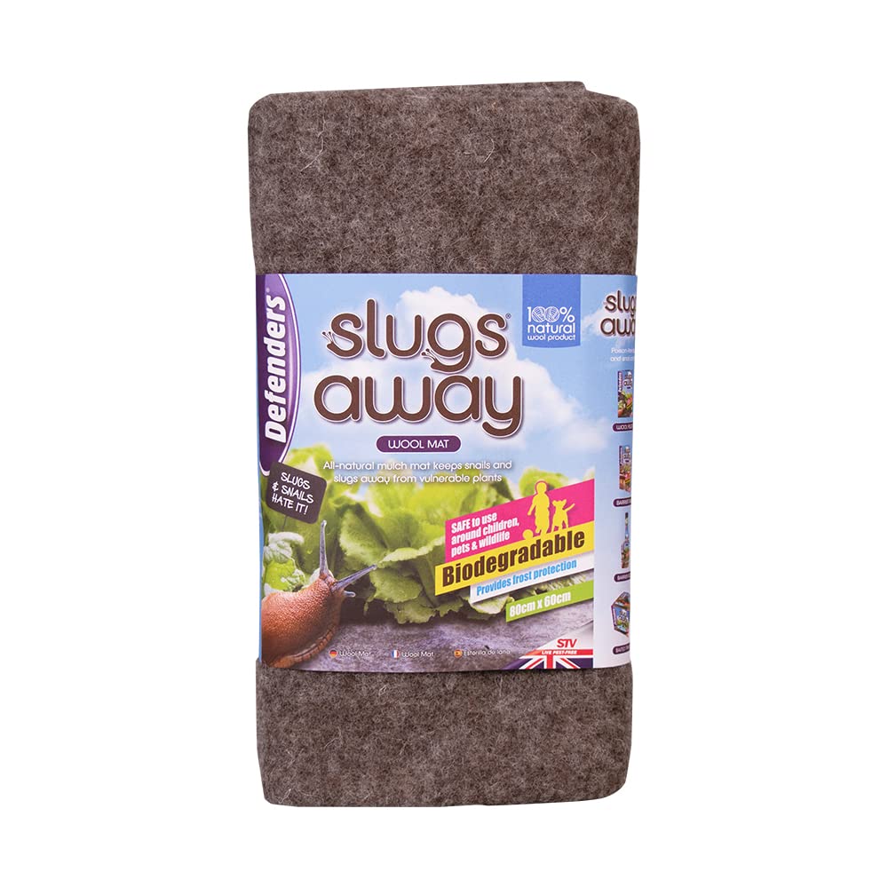 Defenders Slugs Away Wool Mat – Small - 80x60 cm, Protect Your Garden and Plants From Slugs and Snails, Poison-Free Control