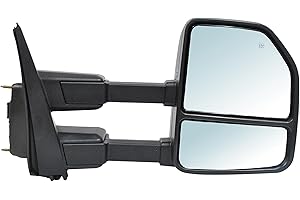 JZSUPER Passenger Right Side fit for 2017-2020 F250 F350 F450 F550 Ford Duty Towing Mirrors with Power Heated Turn Signal Auxiliary Lights Temperature Sensor
