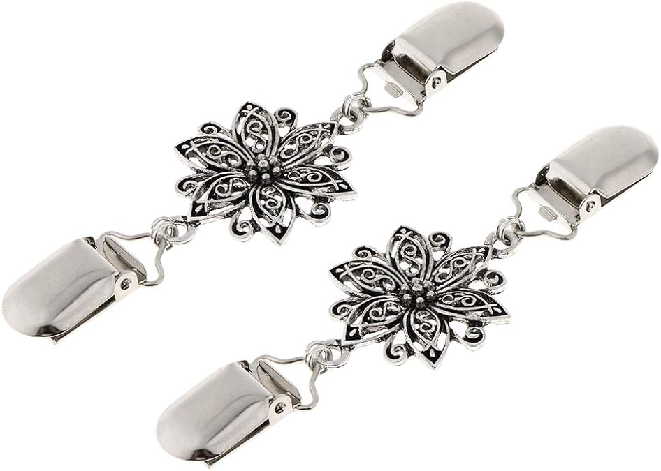 sharprepublic 2er Set Retro Blume Cardigan Clip Pullover Clips