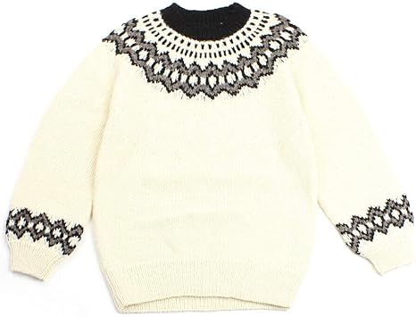 Amazon ダナファヌル プルオーバーニット 求心柄ニット ノルディック柄セーター レディース アイボリー 11 2 M セーター 通販