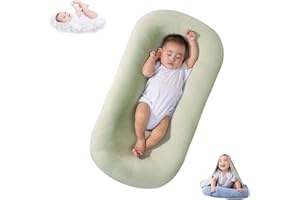 DAOLUAN Baby Lounger Pillow for Newborn Babies 0-18 Months, Bionic Organic Lounger for Baby, Soft Cotton Breathable Baby Nest Sleeper