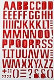 Jazzstick Large Alphabet Letters / Numbers Decorative Sticker 5 sheets, Red 14B03