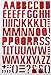 Jazzstick Large Alphabet Letters Decorative Sticker, 5 sheets, Red