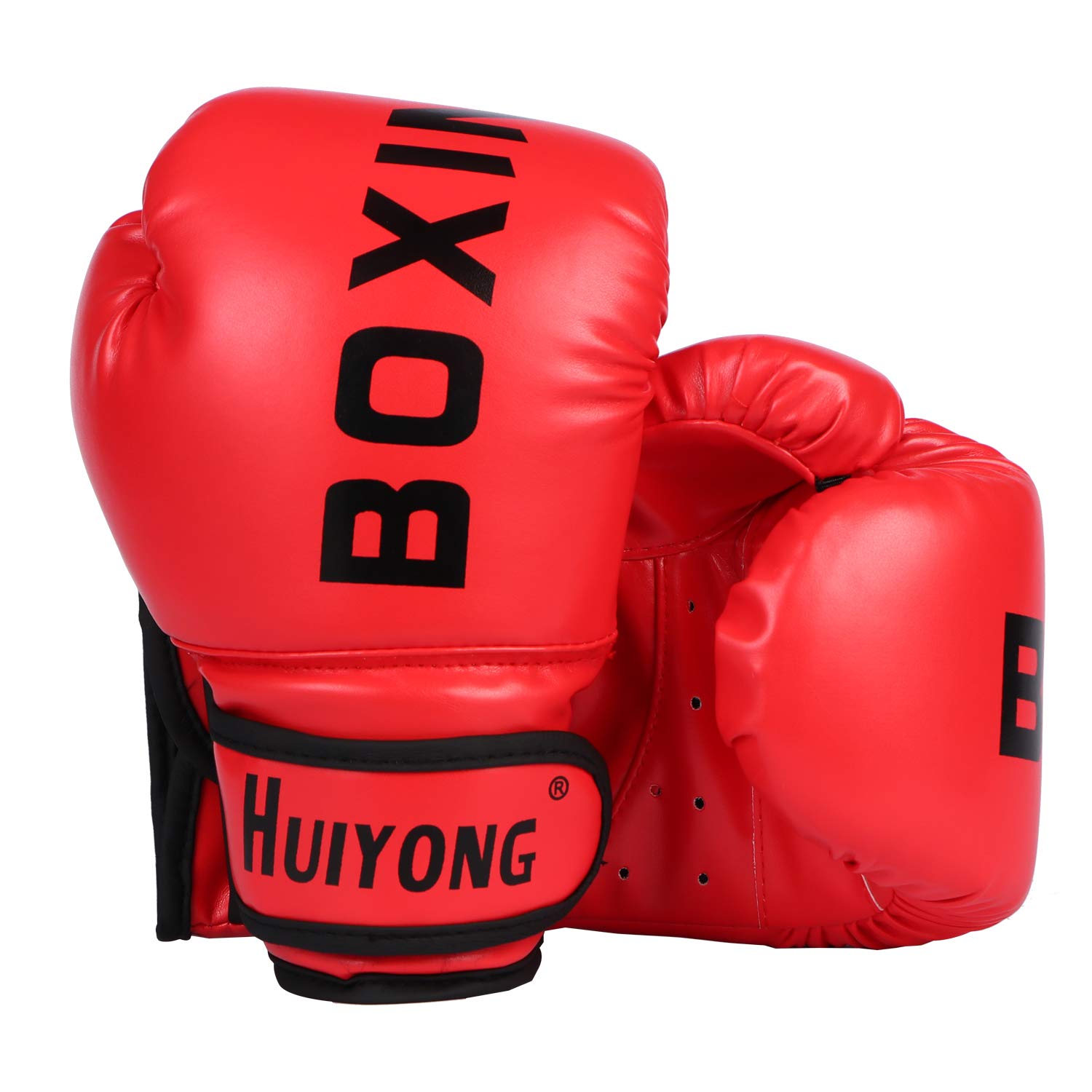 HUINING Kids Boxing Gloves, Punch Mitts MMA Gloves PU Cartoon Sparring Dajn Training Gloves, 4OZ, for Age 3-12 Years (Boxing Red)