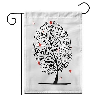 Amazoncom Awowee 28x40 Garden Flag Vector Family Tree