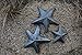 Starfish, Set of 3, Sea Life Nautical Home Decor, Recycled Wall Art 8x8 and 5x5 Inches, Haitian, Decorative, Plaque