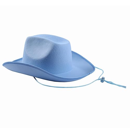 COLLECT PRESENT Felt Plain Cowboy Cowgirl Hat for Men, Women