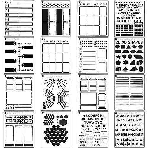 Journal Stencil Kit DIY Templates Bullet Dotted Journals Time Saving