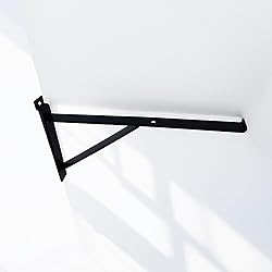 12" Black Heavy Duty Slatwall Shelf Bracket with