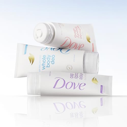 DOVE WHOLE BODY DEODORANT ALUMINUM FREE PH BALANCING CREAM DEODORANT UNSCENTED FOR 72H ODOR CONTROL 2.5 OZ