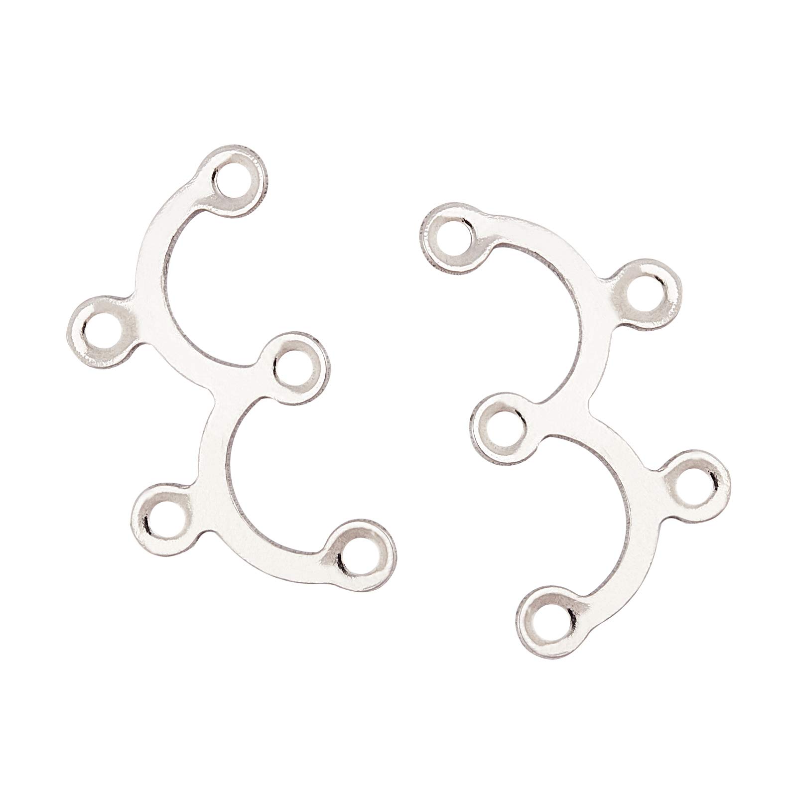 ARRICRAFT 200pcs Stainless Steel Chandelier Components Links Silver Tone Connector Jewelry Making Supply for Pendant Earring DIY Crafting