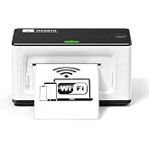 Wireless Wi-Fi Thermal Printer Shipping Label Printer Support AirPrint | Compatible with iPad, iPhone, MacOS, Android Windows Suit for Small Business, Etsy, USPS, No Ink, Fast &amp; Clear Printing
