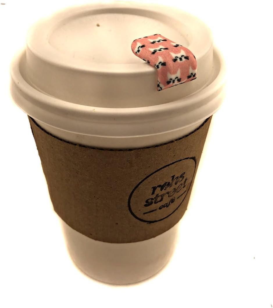 Cofftop Reusable Coffee Beverage Plug for Disposable Cups, Universal Fit (Cat Pattern)