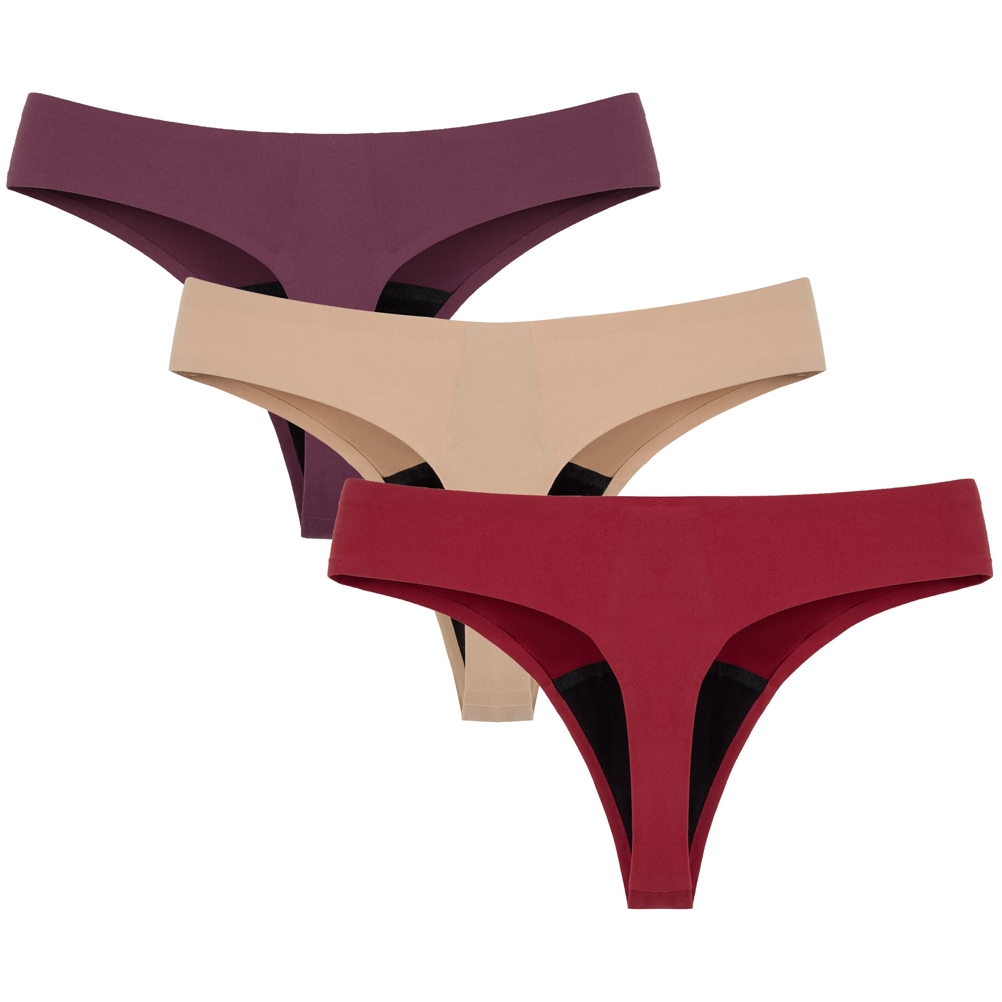Photo 1 of Mordlanka Period Underwear for Women Nylon Period Thong Leak Proof Panties Sexy Period Panties Multicolor