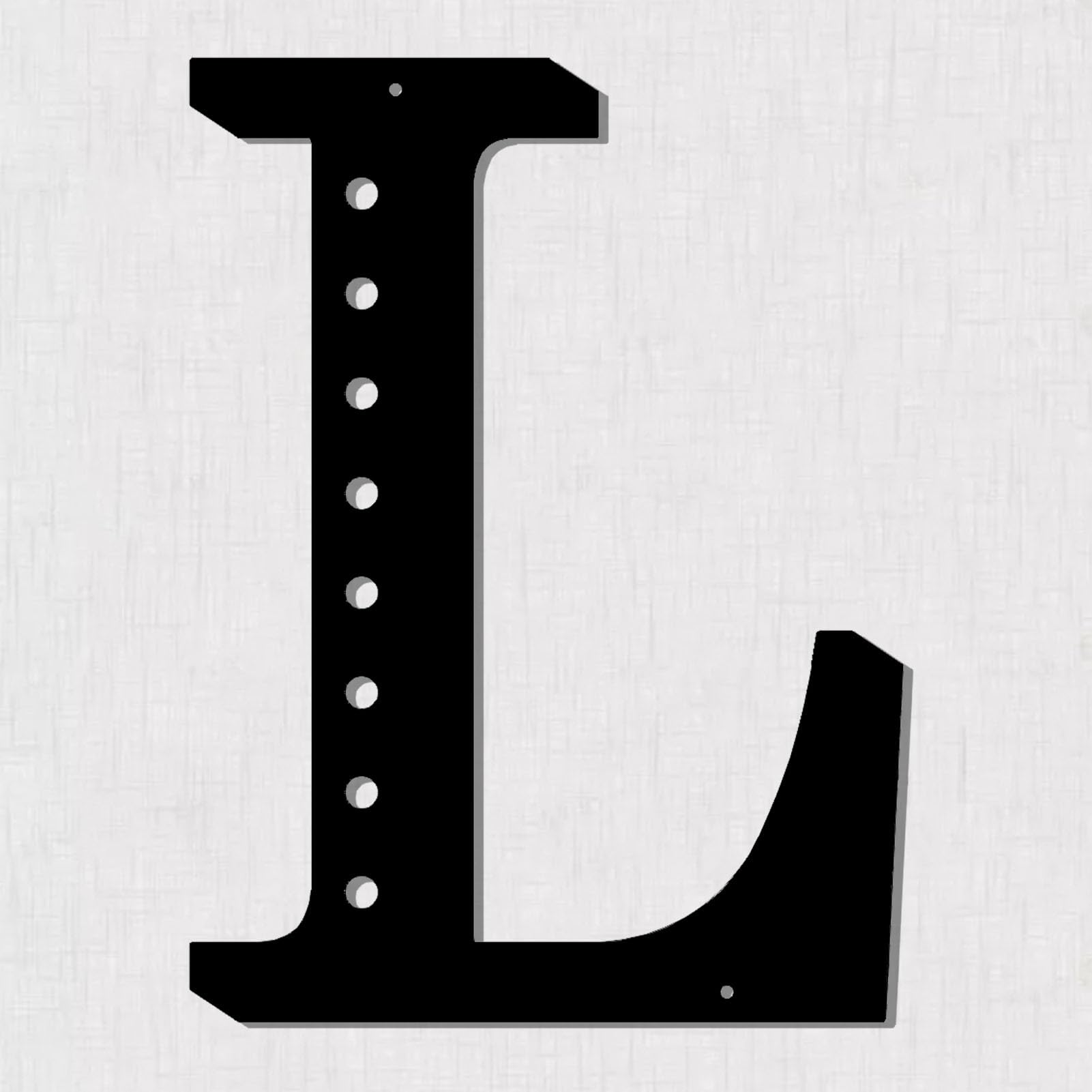 Resama 11'' Black Metal Letters for Wall Decor, Visual 3D Large Alphabet, Decorative Farmhouse Hanging Letter Sign for Living Room Bedroom Office Home Party (L)