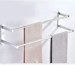 Toallero Multifuncional Cromado Riel De Toallas De Baño Montado En La