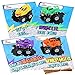 JOYIN Valentine's Day 16 Pack Pull Back Monster Truck Toys with Gift Cards for Kids, Mini Monster Trucks Classroom Exchange Prizes Valentine Party Favor Toys