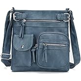 Goth Purse Leather Crossbody Tote Bag for Women – Studded Hobo Shoulder Purse, Trendy Goth Work Boston Bag