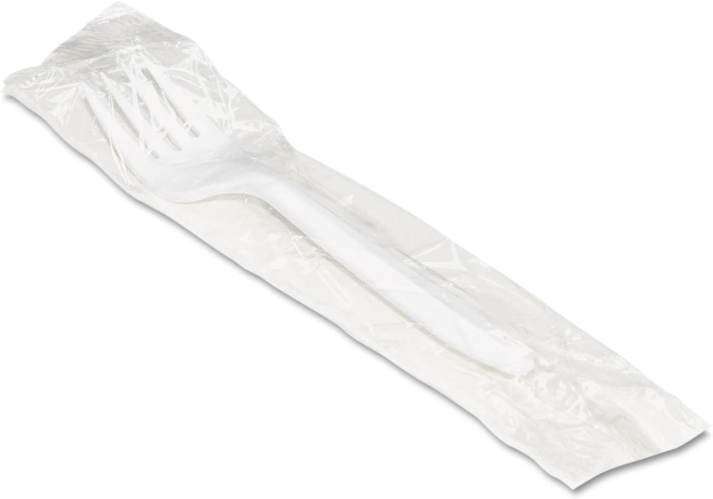 (1000 per carton) Wrapped Polypropylene Fork in White