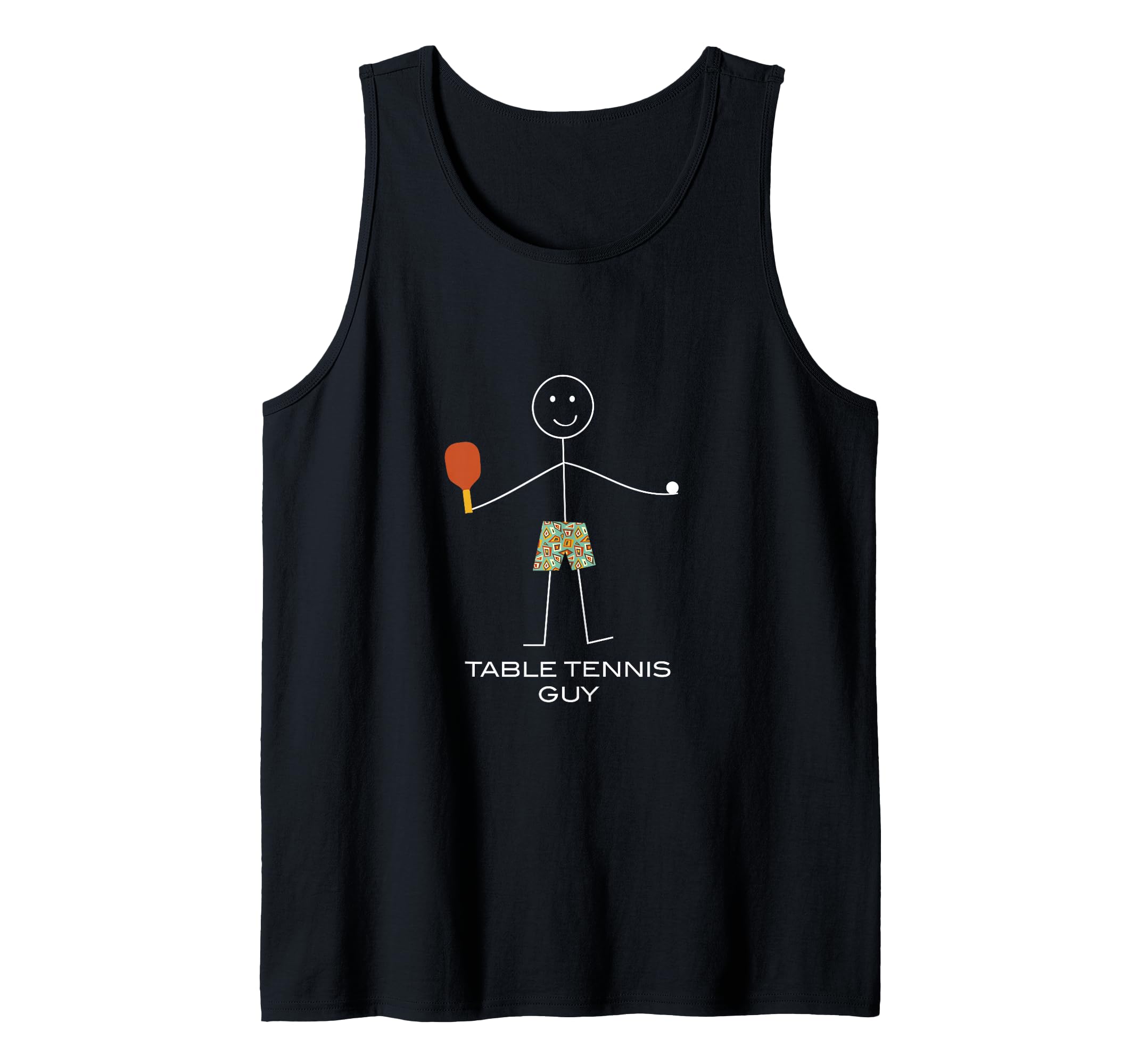 Mens Funny Mens Table Tennis Guy, Boy Table Tennis Player Tank Top