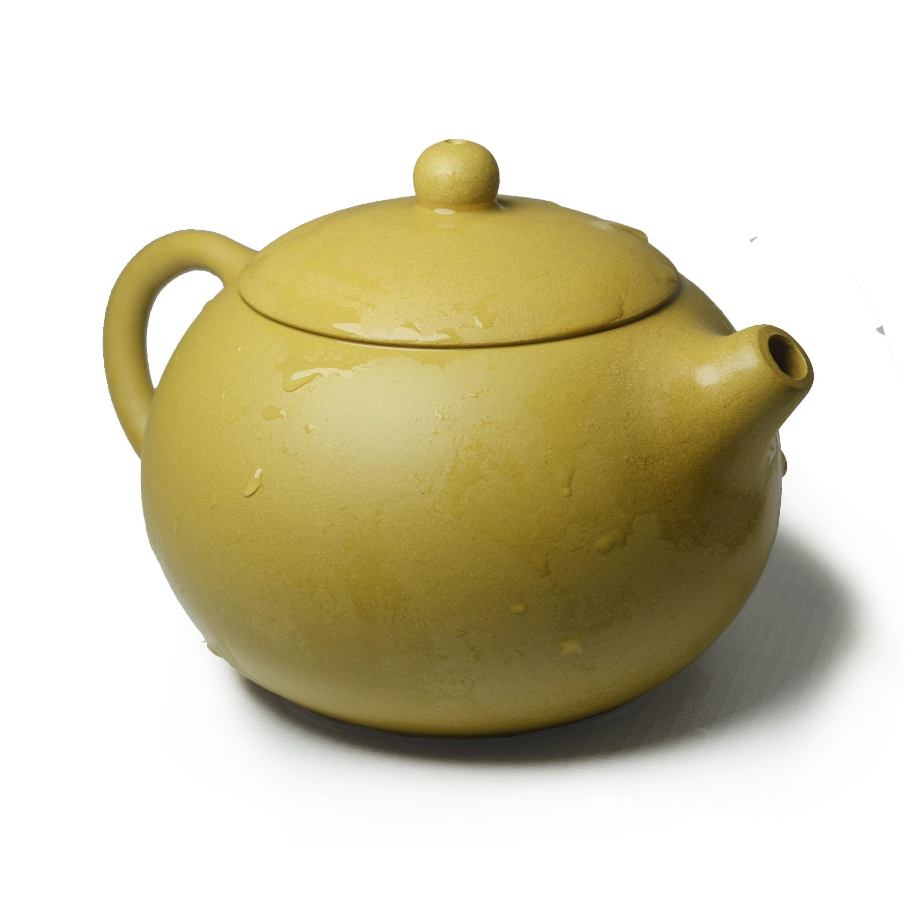 Teapot Chinese Zisha Clay Yellow Xishi Pots Large Capacity 400ml Infuser for Loose Tea (Large capacity)