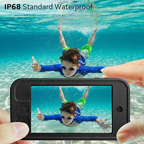 Comsoon iPod 5 iPod 6 Waterproof Case,[Dustproof Sweatproof][IP68 Certified]iPod Touch Defender Case Built-in Touch Screen & Kickstand for Both Apple iPod Touch 5th & 6th Generation - Thumbnail 2