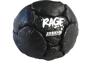 5STAR-TD Zeekio The Rage Footbag - 14 Panel Leather - Black