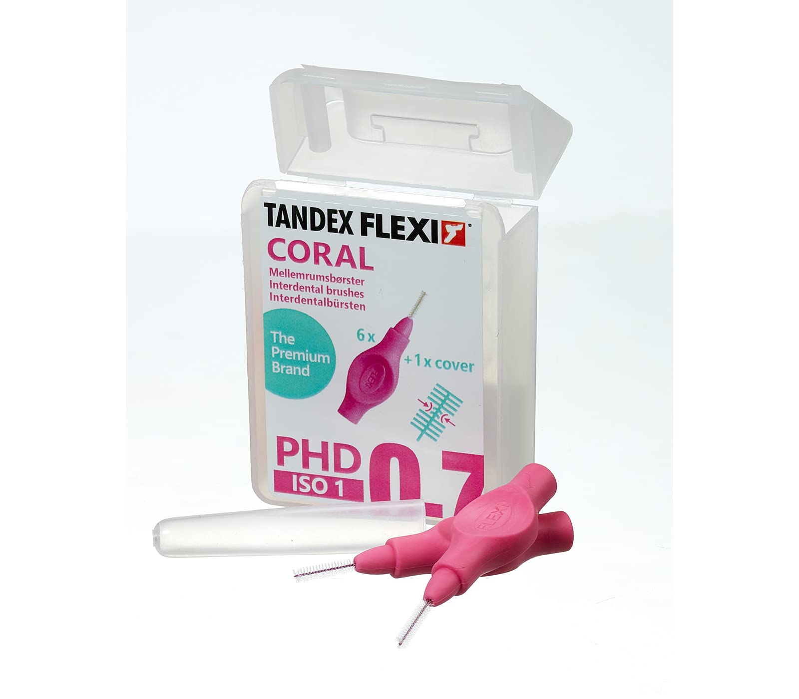 Tandex Flexi Interdental Brushes Pack of 6 Pink 0.4 mm Value Pack (3 x 6 Pieces)