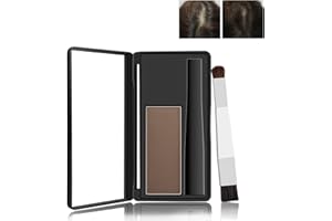 Boobeen Hair Shadow Powder Kit, Root Touch Up Powder Cover Hair Color, Temporary Concealer Powder with Brush for Gray Hair Root