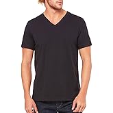 BELLA+CANVAS Unisex Jersey Short-Sleeve V-Neck T-Shirt L Vintage Black