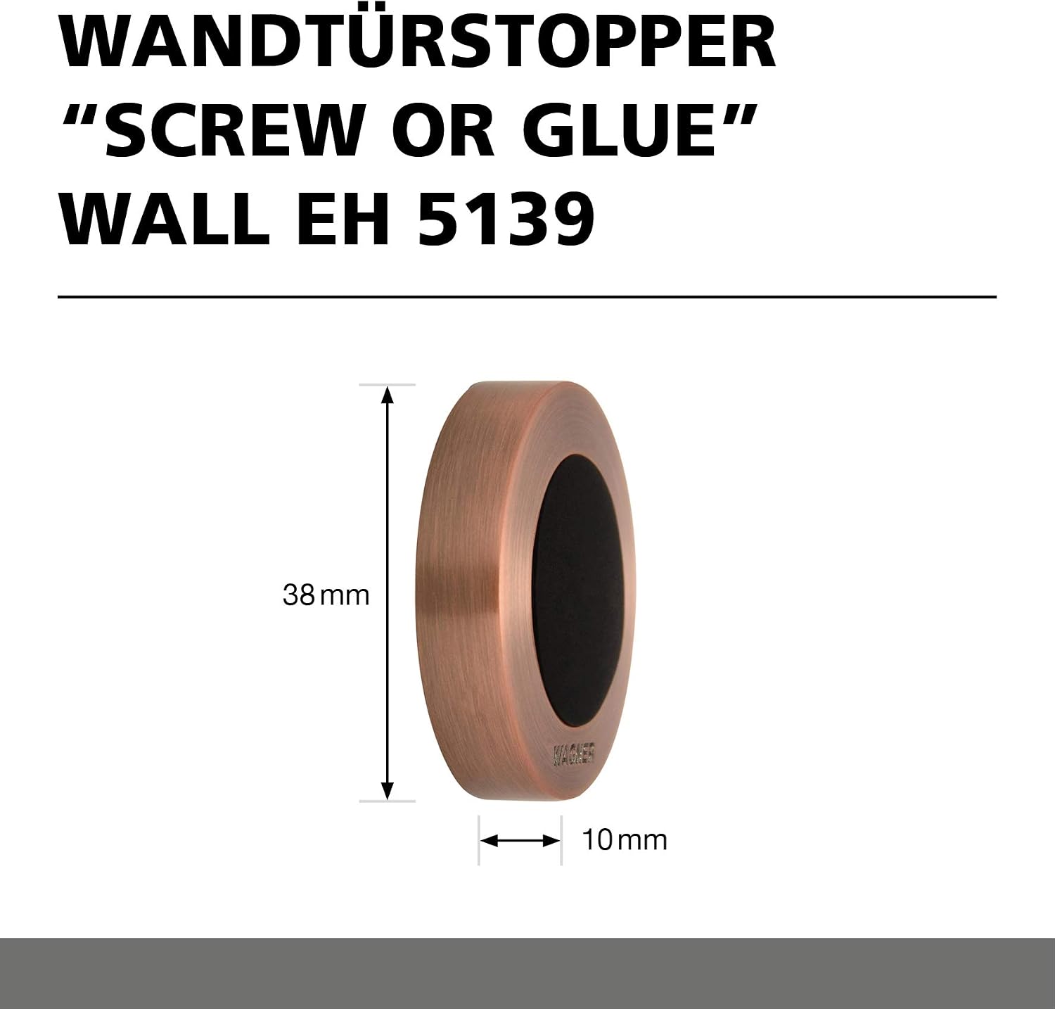 Wagner Doorstop Screw OR Glue Wall, diameter 38 x 10 mm - Image 4
