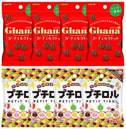 ロッテ ガーナミルクトットプチパック（4コ）＆ チロルチョコ ...