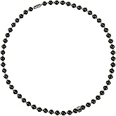 eleewoo Personalized 6mm Natural Crystal Stone Choker Necklace for Men Women | Custom Engravable Initial Bead | Healing Jewelry Gift for Birthday Anniversary, 19.5"