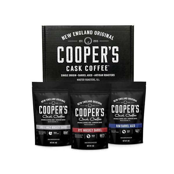 BOURBON BARREL AGED COFFEE GROUND SET, SINGLE ORIGIN...
