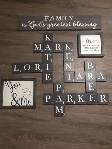 Amazon Com Scrabble Wall Art 5 5 Inch Square Large Shelf Or