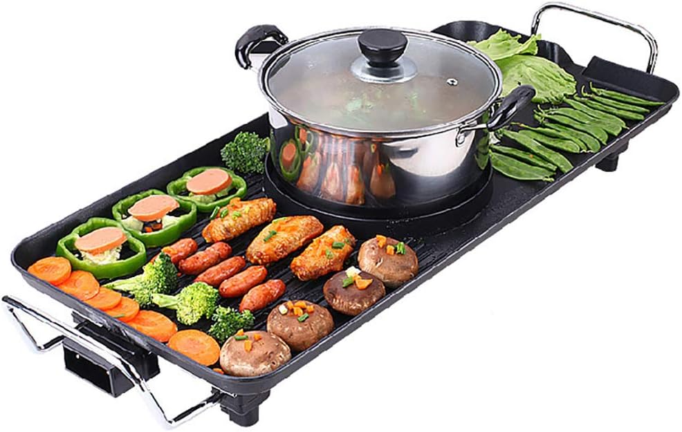 Review Electric Grill Indoor Hot Pot Multifunctional, Indoor Teppanyaki