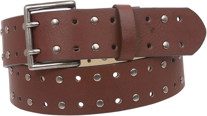 mens 2 prong leather belt