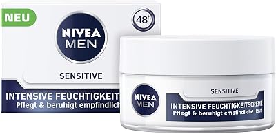 NIVEA MEN Sensitive Intensive Moisturising Cream 50ml Long-Lasting Face Cream
