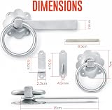 ZAVIA Ring Gate Latch Silver 6in 150mm BZP Door Gate Latch Wood Gate view 2