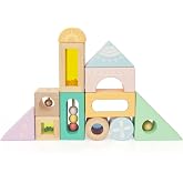 Fun with Sounds Wooden Discovery Blocks for Toddlers with Acoustic Sounds, Toddler Toys for Preschool Learning Activities (Green)